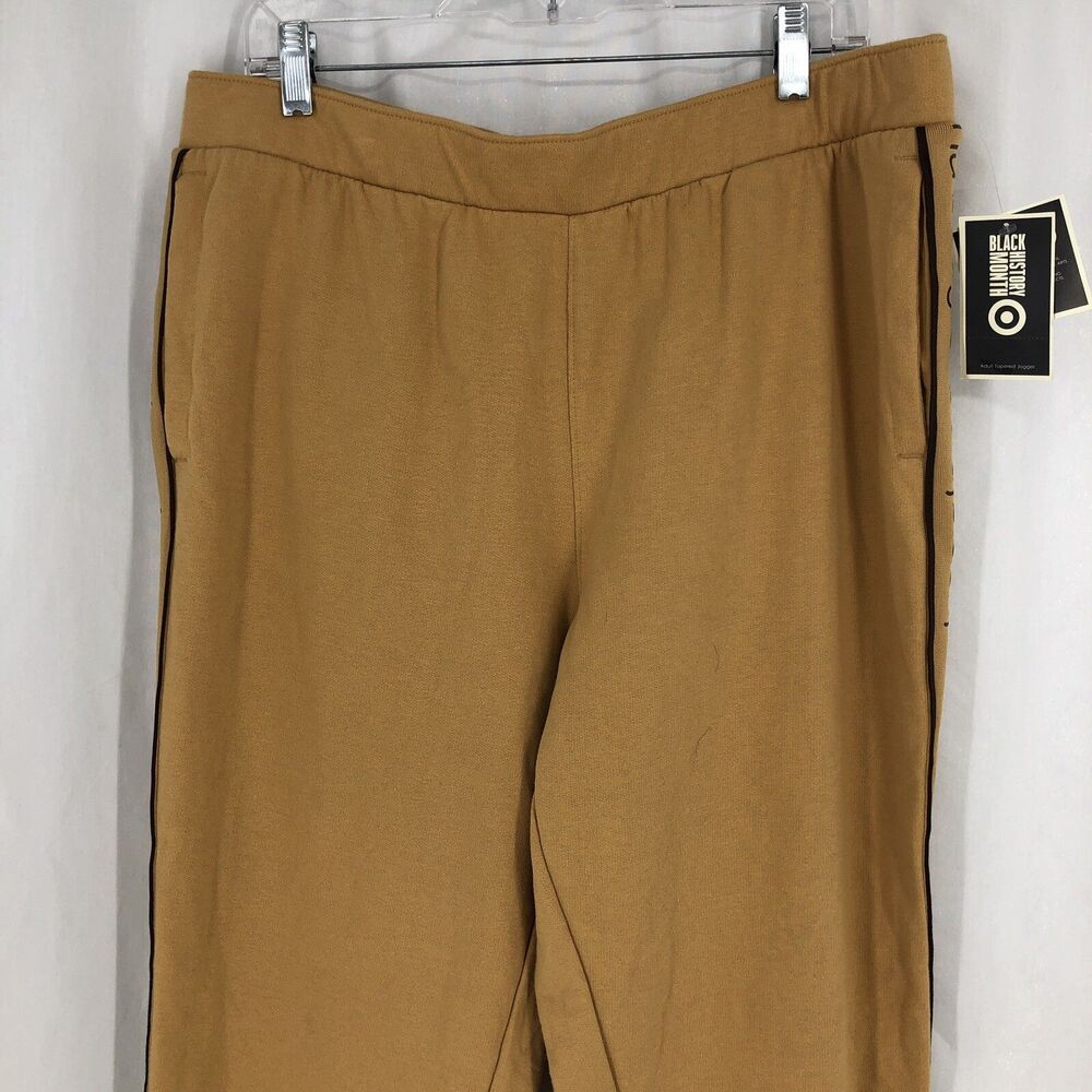 Black History Month Bold Black Bougie Tapered Jogger 38” Stretch Waist XL NWT
